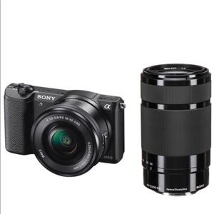 Sony A5100 16-50mm & 55-210mm OSS Zoom Lenses with camera bag